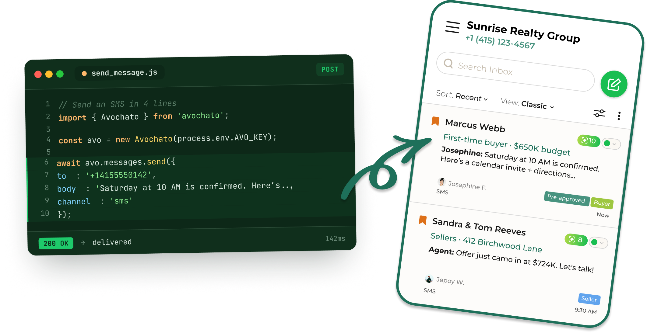 Avochato API hero