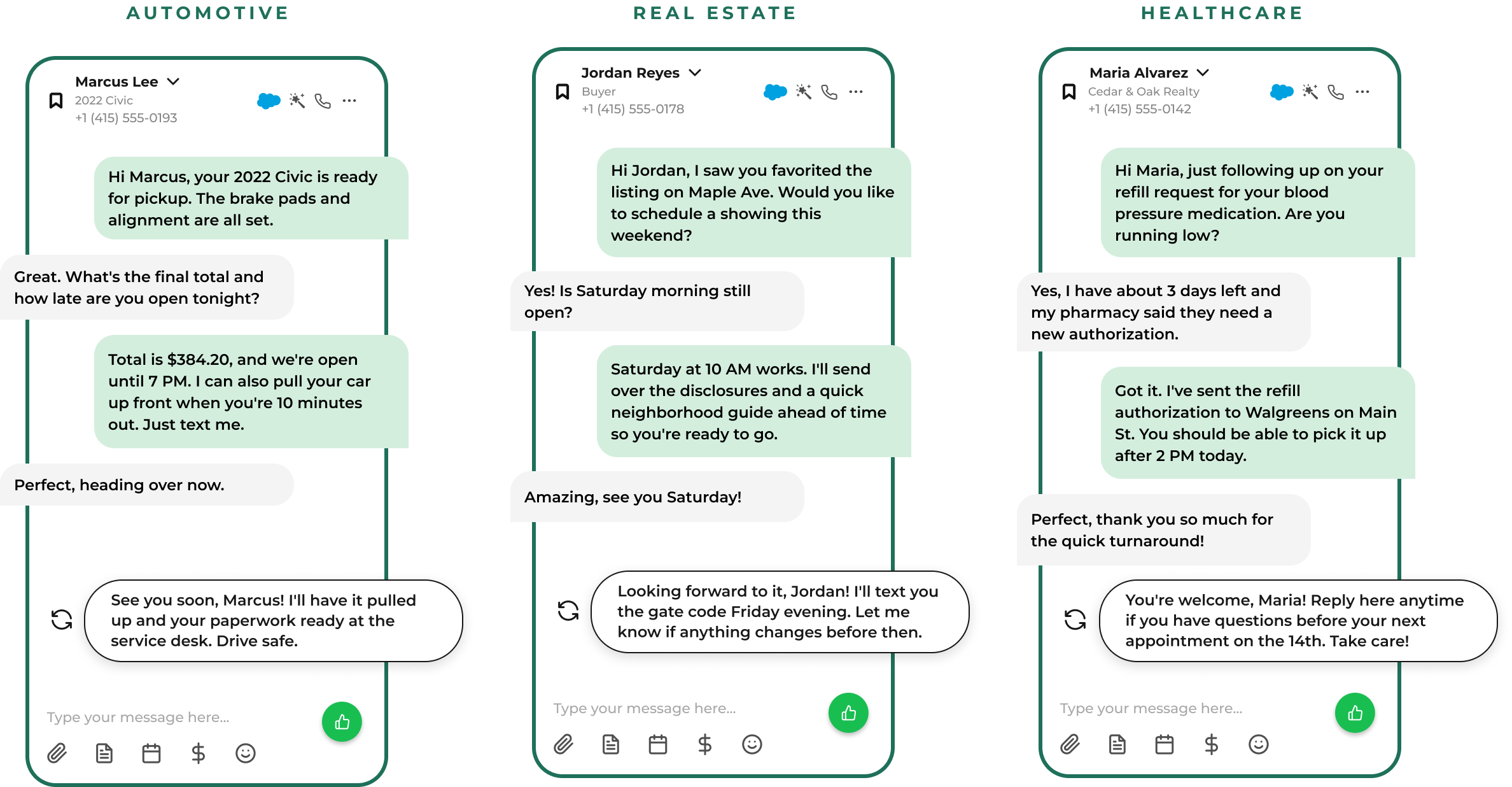 AI suggested replies on iPhone