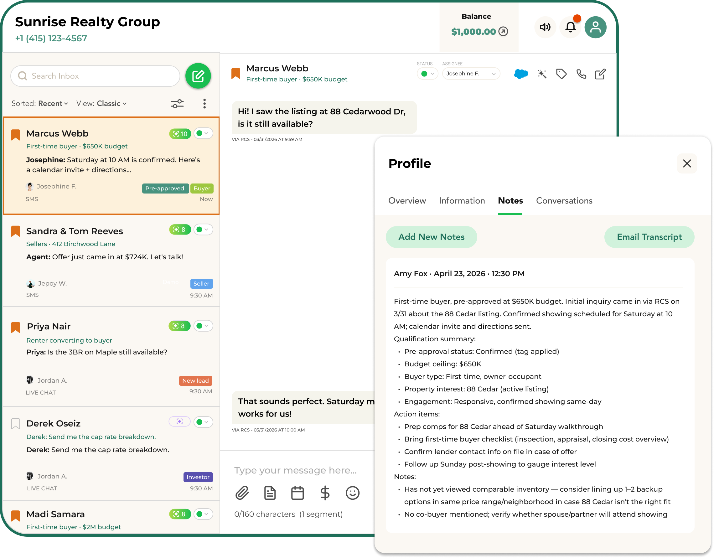 Unified inbox view